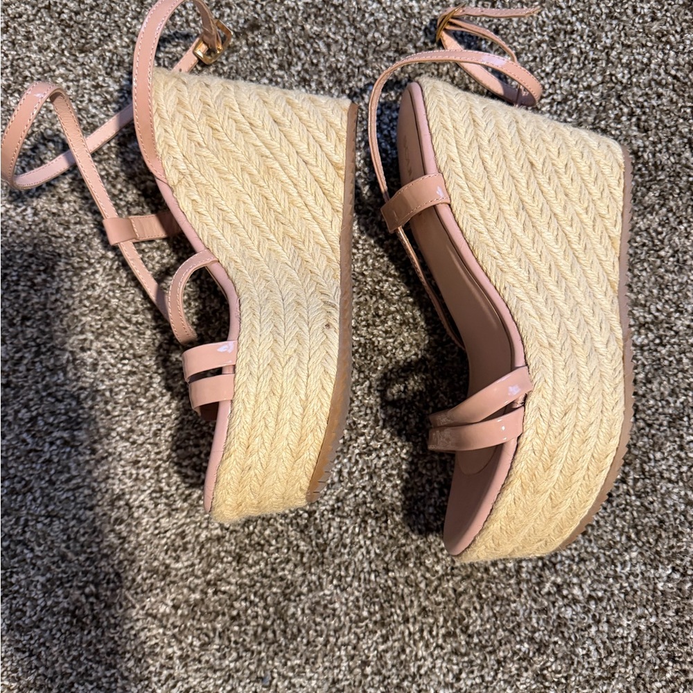 Women’s Pink Espadrille Wedge Sandals